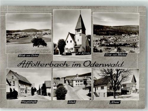 Affolterbach Kirche Gasthaus Krone Hauptstrasse Schule