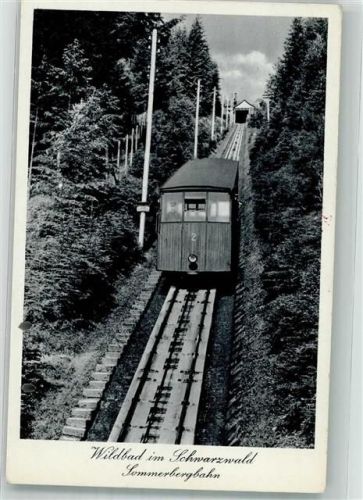 Bad Wildbad 1938 Bergbahn zum Gasthaus Sommerberg Fahrkarte Fotograf Karl Blumenthal