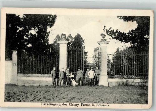 Soissons Feldpost WK I Uniform Parkeingang Chimy Ferme