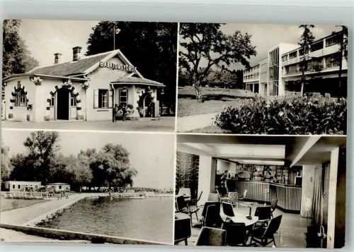 Balaton Plattensee Foto AK Schwimmbad Hotel Balatongyörök