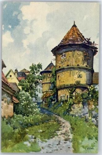 Dettelbach Künstlerkarte, Alte Türme an der Stadtmauer