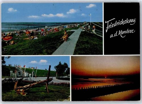 Friedrichskoog Strand, Anker, Sonnenuntergang