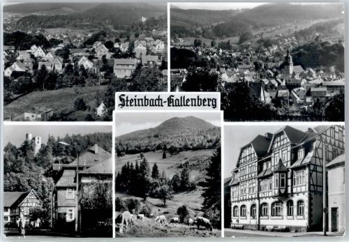 Steinbach-Hallenberg Blick zur Hallenburg, Kanzlersgrund mit Ruppberg, Erholungsheim Fortschritt