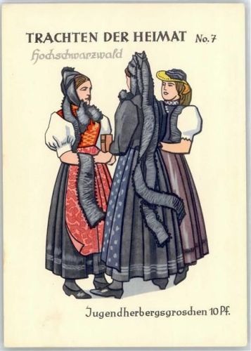 Herbergsgroschen , Feuerstein, F. , Neustadt Schwarzwald , Trachten der Heimat No.7