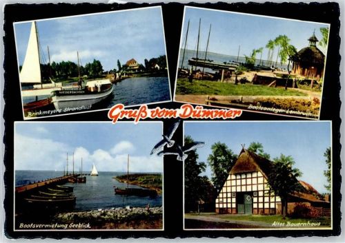 Lembruch Bootsvermietung Seeblick, Altes Bauernhaus, Bootsanleger Lembruch, Brinkmeyers Strandlust