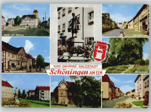 Schöningen Markt, Rathaus, Alte Fachwerkhäuser, Neue Siedlung, Elmhaus, Wallanlagen