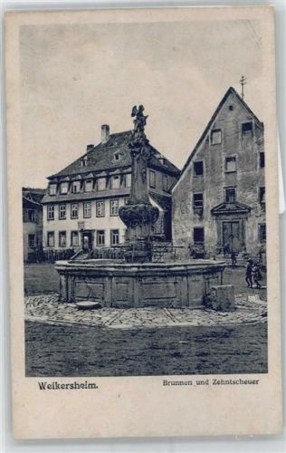 Weikersheim Brunnen und Zehntscheuer