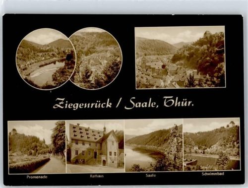 Ziegenrück Promenade, Rathaus, Saale, Schwimmbad