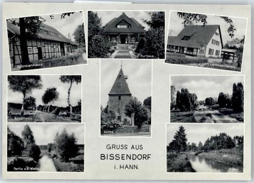 30900 W3002 Bissendorf , Han - Krankenhaus, Birkenweg, Kurhaus, Landhaus Peeters, Wachholderweg, Kirche, Wietze