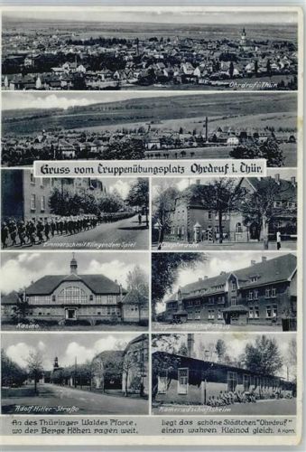 Ohrdruf Gesamtansicht, Einmarsch, Hauptwache, Kasino, Adolf-Hitler-Straße, WK II