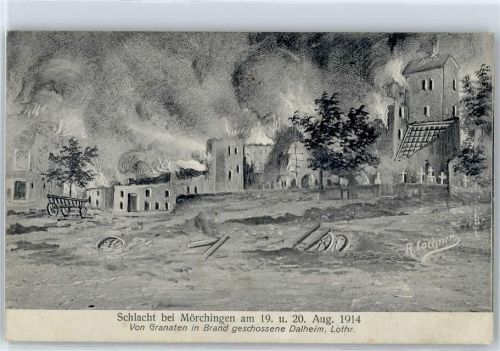 Morhange Zeichnung (Lochner), Schlacht 1914