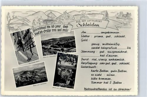 Schleiden Spruch , Humor