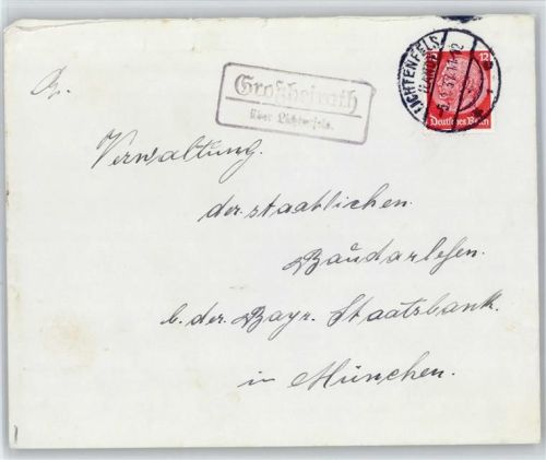 Lichtenfels Landpoststempel Großheiraith