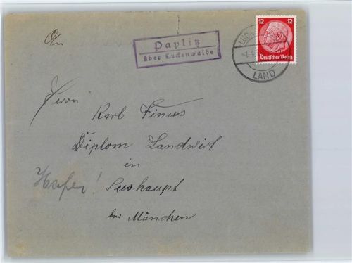 Luckenwalde Landpoststempel Paplitz