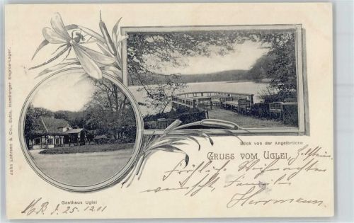 Uklei Gasthaus Uglei, Blick von Angelbrücke