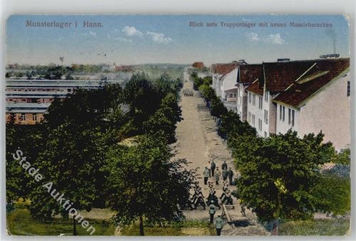 Munster 1918 Kaserne Truppenlager Feldpost WK I