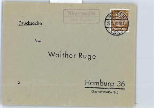 Reppen Landpoststempel Klauswalde