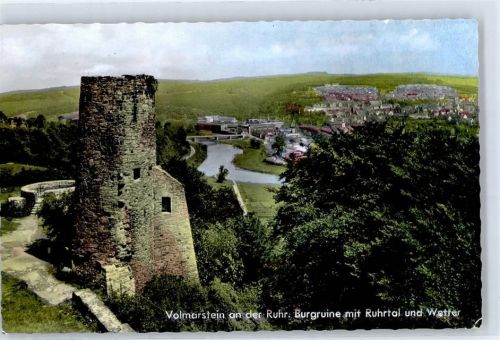 Volmarstein Burgruine Ruhrtal Blick auf Wetter