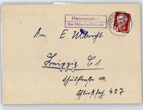 Doberlug-Kirchhain Landpoststempel Hennersdorf