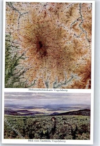 Ortenberg Höhenschichtenkarte Vogelsberg