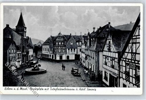 Kobern Marktplatz Hotel Simonis Auto