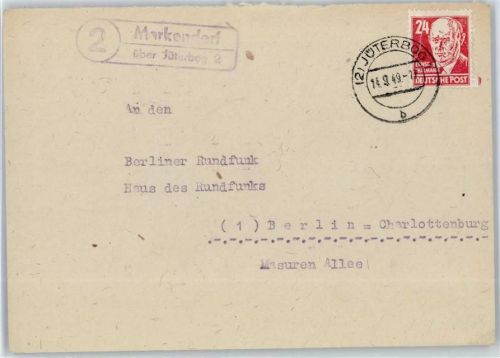 14913 O1700 Jüterbog - Landpoststempel Markendorf