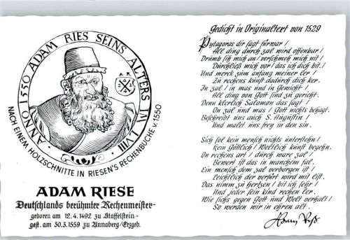 Staffelstein Adam Riese Rechenmeister