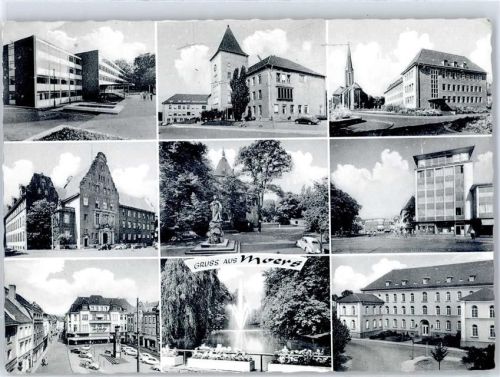 Moers Kirche Rathaus Schule Marktplatz