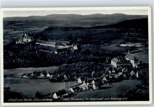 Schömberg 1941 Fliegeraufnahme Schloss Kloster