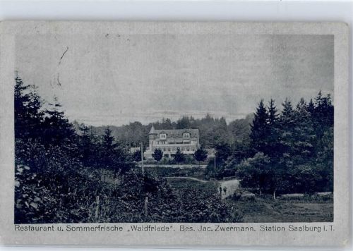 Saalburg Gasthaus Waldfriede Bahnpost Frankfurt Main