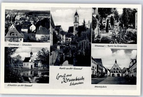 Krumbach Kirche Marktplatz Kurgarten