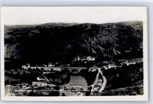 Ayat-sur-Sioule Panorama des deux Ponts de Menat