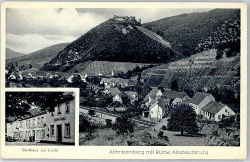 Altenbamberg Gasthaus zur Linde Ruine Altebaumburg Bahnpost
