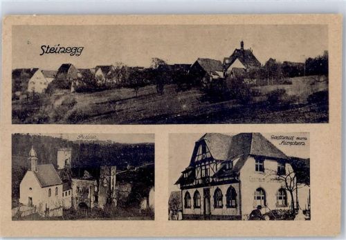 Steinegg 1927 Gasthaus zum Hirschen Kirche