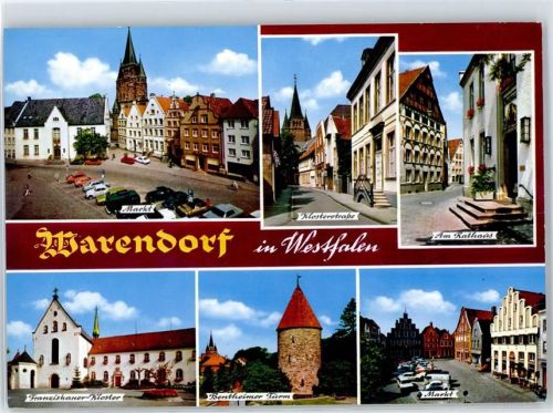 Warendorf marktplatz Kloster Rathaus Bentheimer Turm