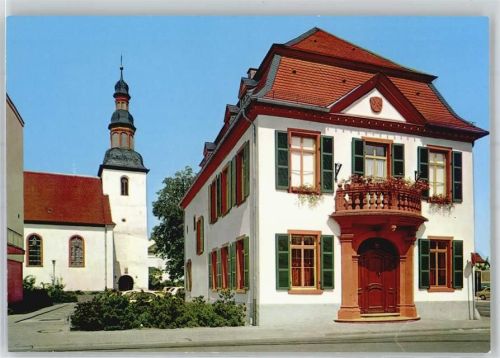 68623 W6840 Lampertheim , Hess - Rathaus Sankt Andreas-Kirche