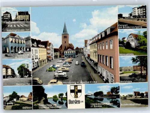 Dorsten Recklinghäuser Tor Heimatmuseum Essener Tor Ostwall Promenade am Lippe-Seiten-Kanal Wappen Marktplatz Agatha-Kirche Autobusbahnhof Amtshaus Winksmühle