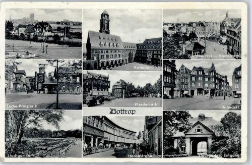Bottrop Hauptbahnhof Rathaus Zeche Prosper Stadtgarten Hansastraße Altmarkt Pferdemarkt Hochstraße