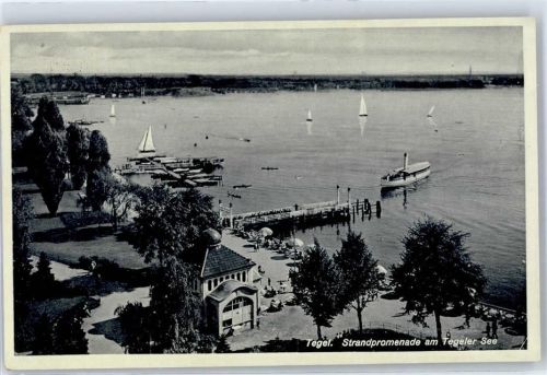 Tegel Tegeler See Strandpromenade Schiff Segelboot