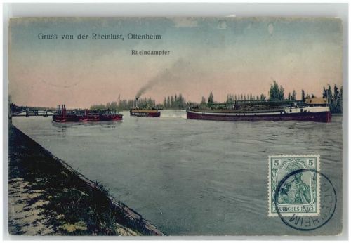Ottenheim 1913 Rheindampfer