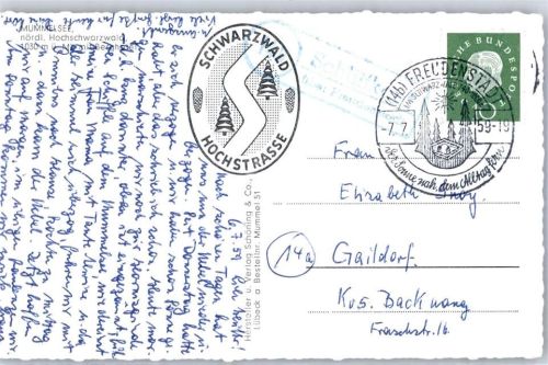 Mummelsee Landpoststempel