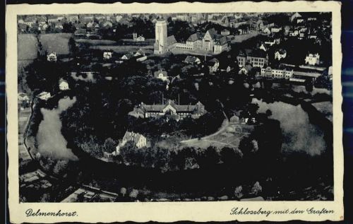 Delmenhorst Fliegeraufnahme Schlossberg mit den Graften