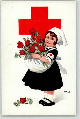 Rotes Kreuz Krankenschwester Rose Engelhard, P.O. / POE Künstlerkarte