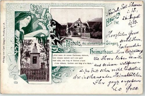 Hausen 1903 Hebels Heimathaus Büste