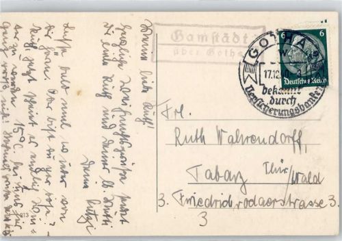 99192 O5101 Gamstädt - Landpoststempel Weihnachten