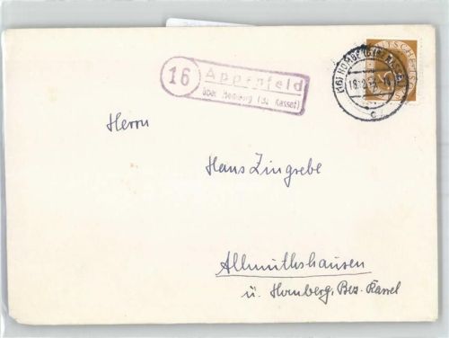 34593 W3589 Appenfeld - Landpoststempel