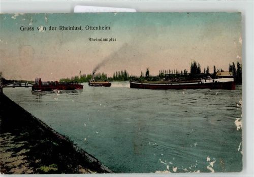77963 W7635 Ottenheim , Schwarzw 1914 - Rheindampfer Rheinlust