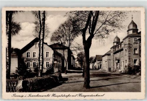 Pressig Gasthaus Krone Hauptstraße Kriegerdenkmal
