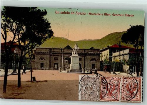 19100 La Spezia 1913 - Arsenale e Mon. Generale Chiodo