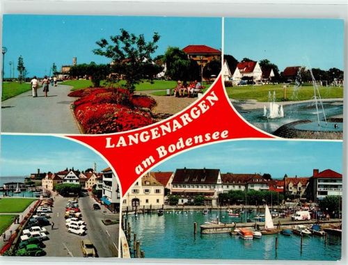 Langenargen Hafen Boot Fontäne